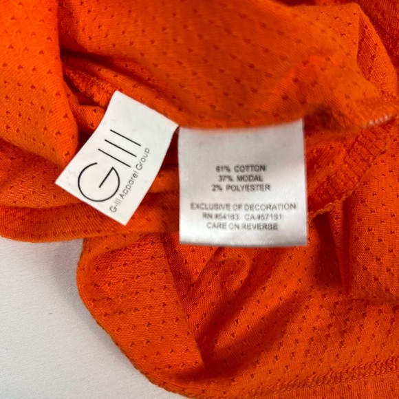 Touch by Alyssa Mulino Bears Top Size Small Orange / Blue NWT - Picture 10 of 11